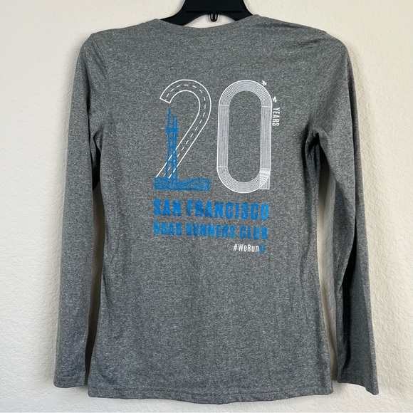 San Francisco 20 Years Road Runners Club Nike Gray Legend Women’s Size M Tee NWT - Picture 2 of 9